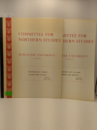 Item #125958 Committee for Northern Studies: Postgraduate Theses in Northern Studies/Preliminary...