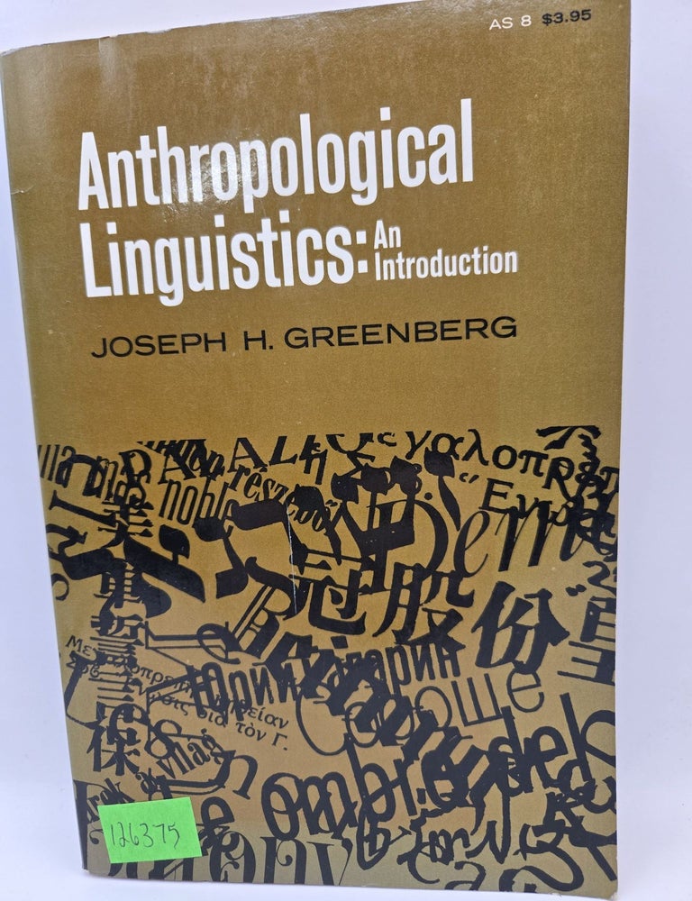 Anthropological Linguistics: An Introduction | Joseph H. Greenberg