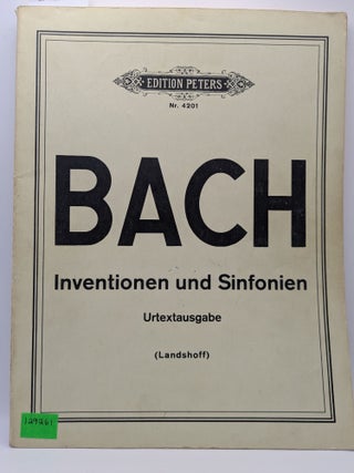 Item #129261 Bach: Inventionen und Sinfonien (Edition Peters Nr. 4201). J. S Bach