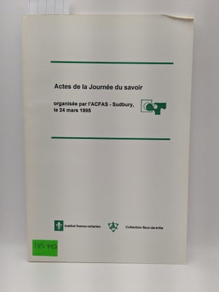 Actes de la Journee du savoir